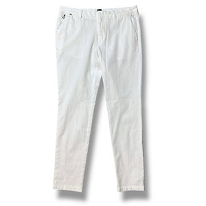 Hugo Boss NWOT White Kaito Slim Straight Chino Pants Stretch 36x31 Cotton Blend